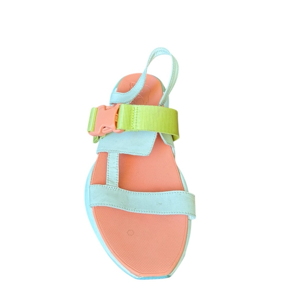 Sorel Kinetic Impact Slide High Sandals Women’s coral green buckle Size 8.5 - Picture 5 of 8